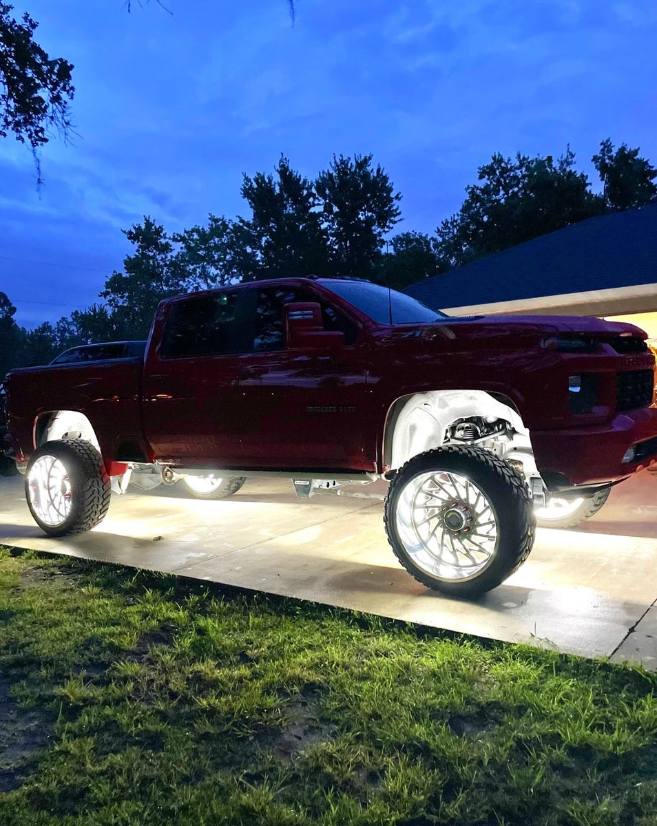 Quad row white wheel lights cheap